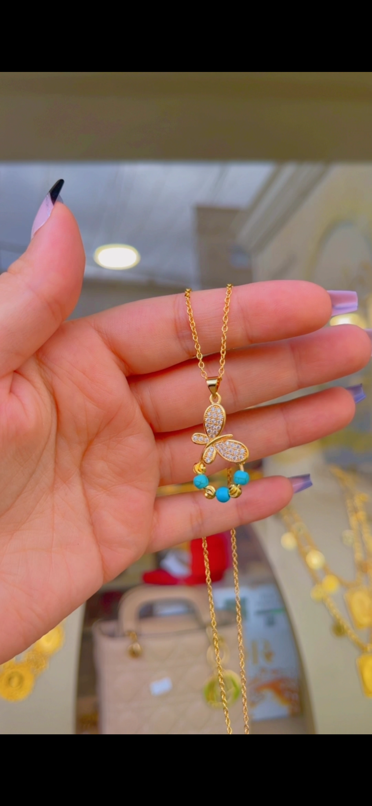 سنسال مع زركون ازرق