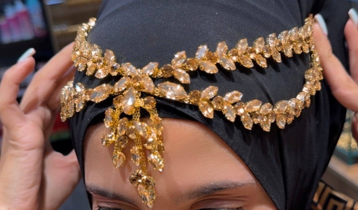 سيكا ثقيله لون عسلي مرصعه زركون