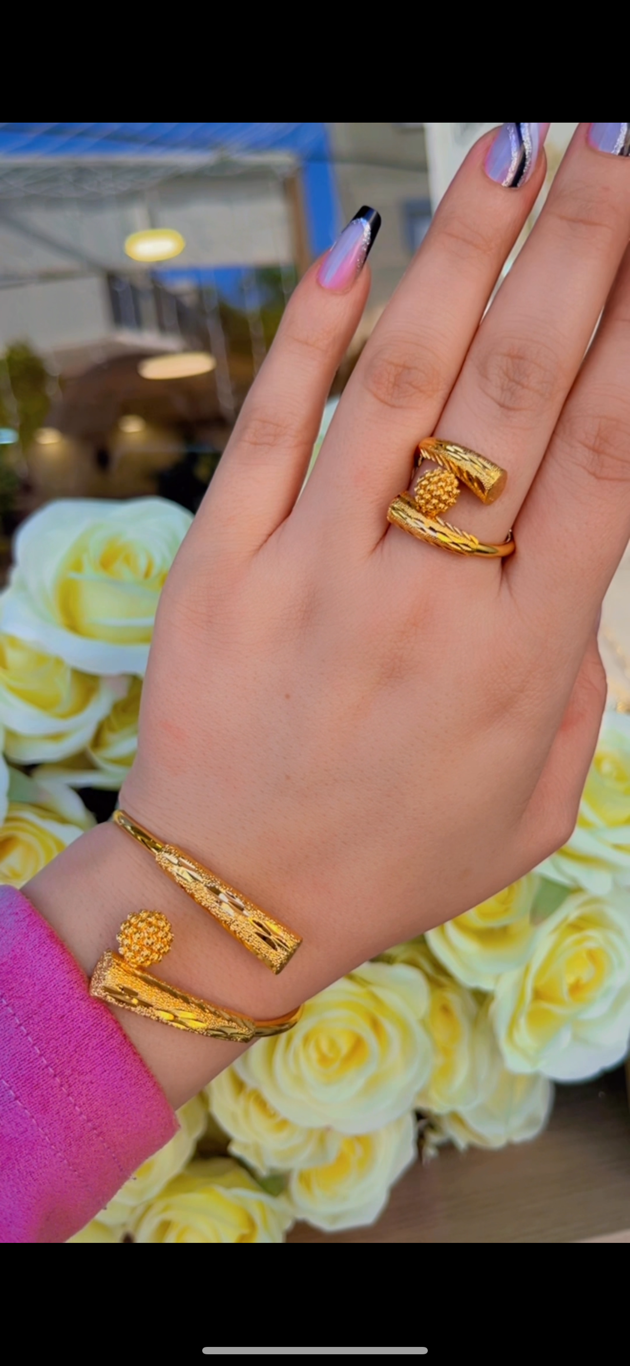 طقم مميز الخاتم حجم كبير