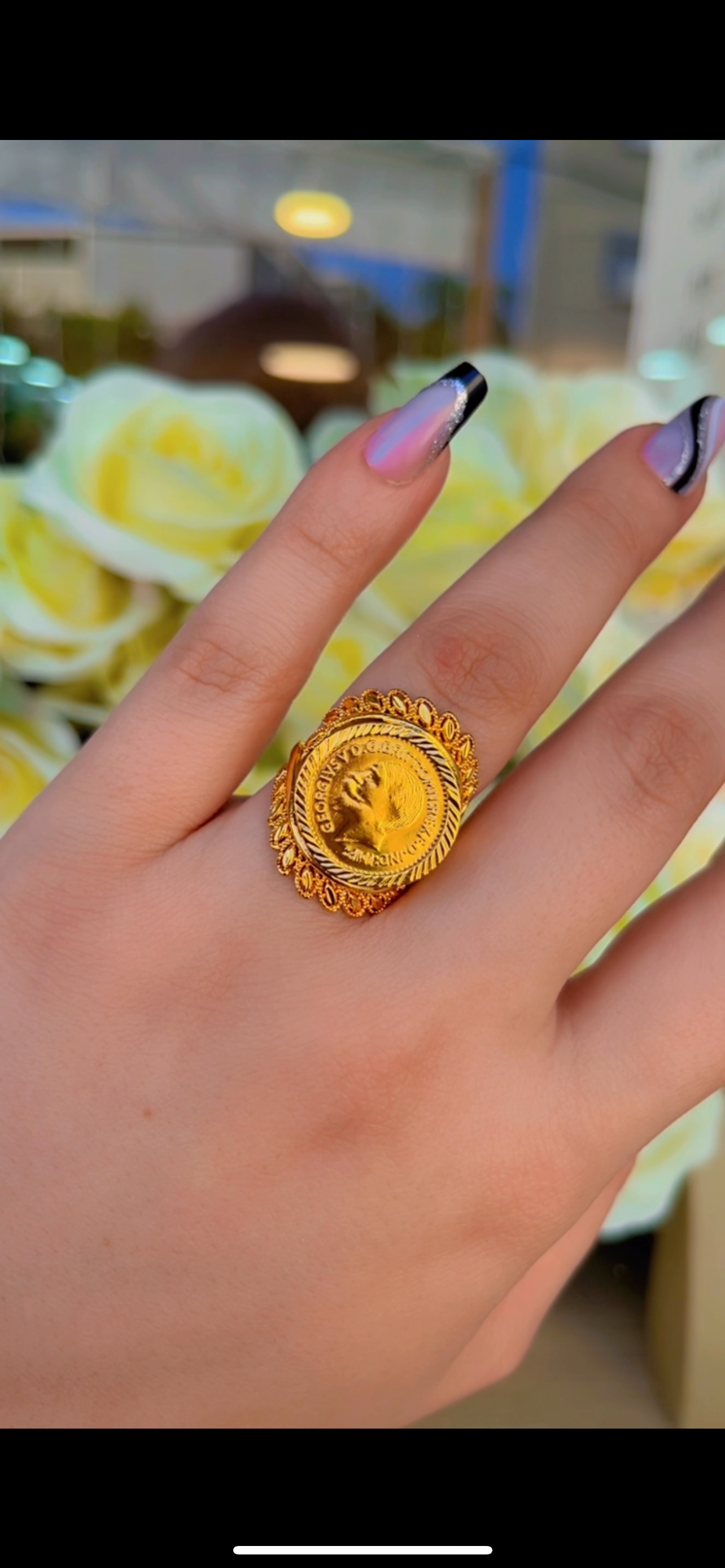 خاتم ليره اطار سبله