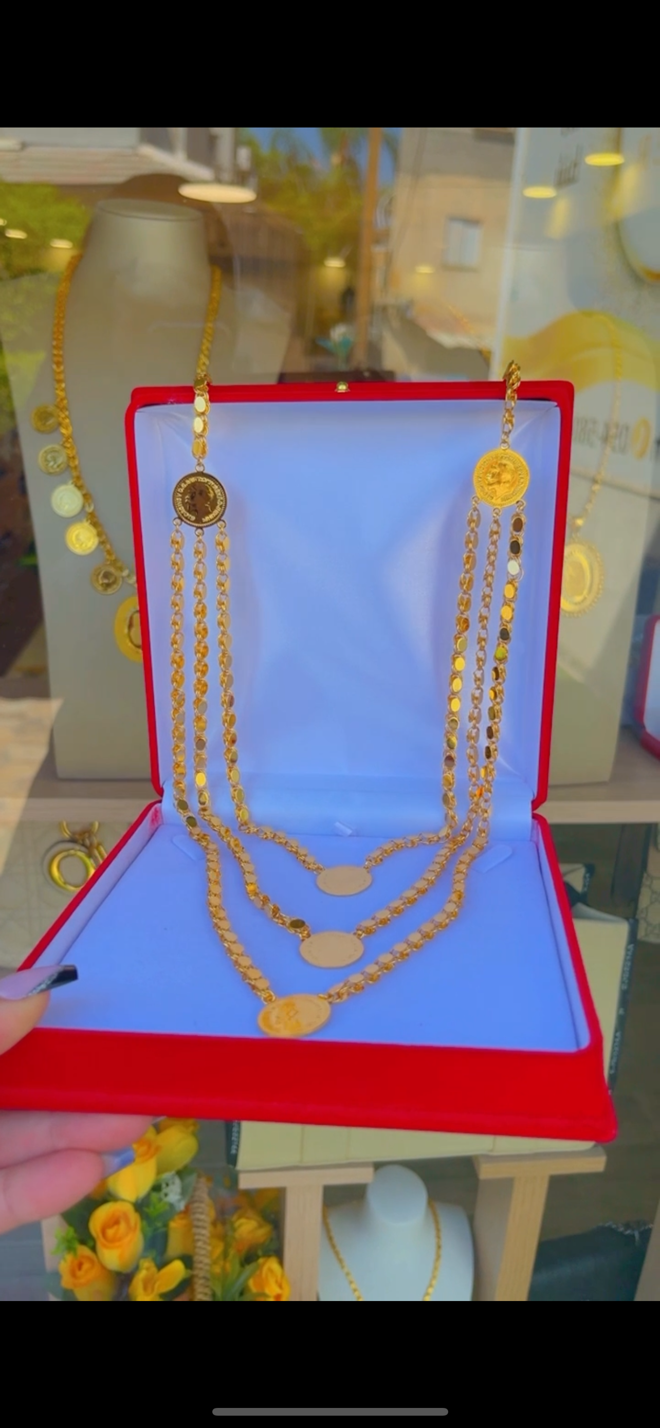 سنسال حلبي مالس رفيع مع ليرات