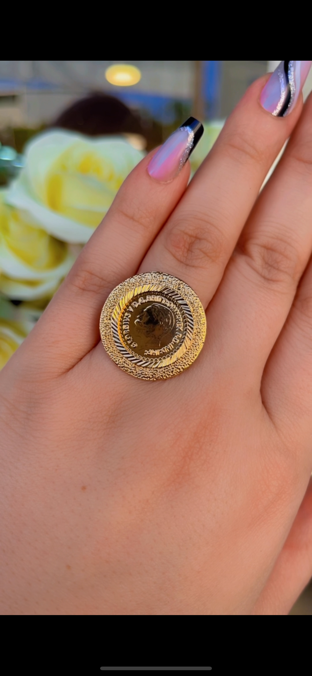 خاتم ليره اطار رش سكر