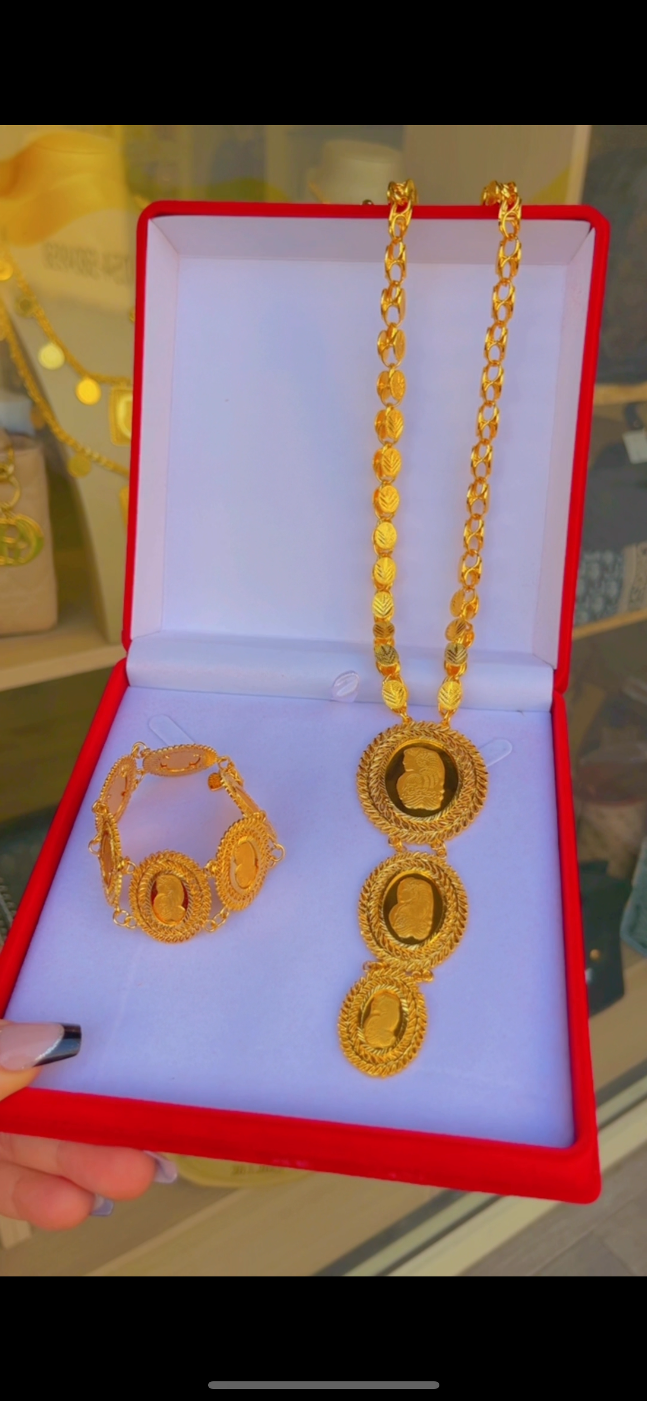 طقم حلبي مع اونصا سبله