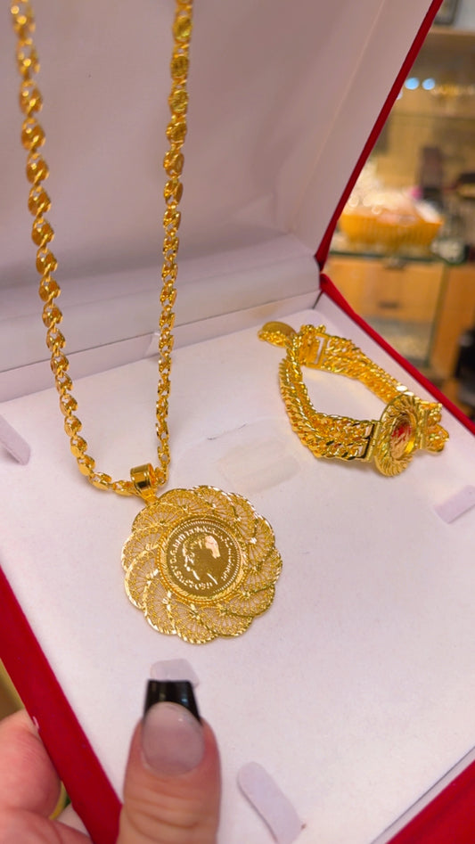 طقم جنزير وليره حلبي