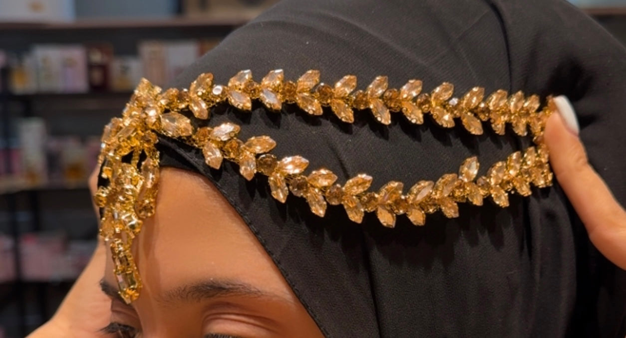 سيكا ثقيله لون عسلي مرصعه زركون