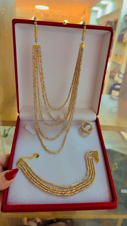 طقم لازورد ملون ثقيل