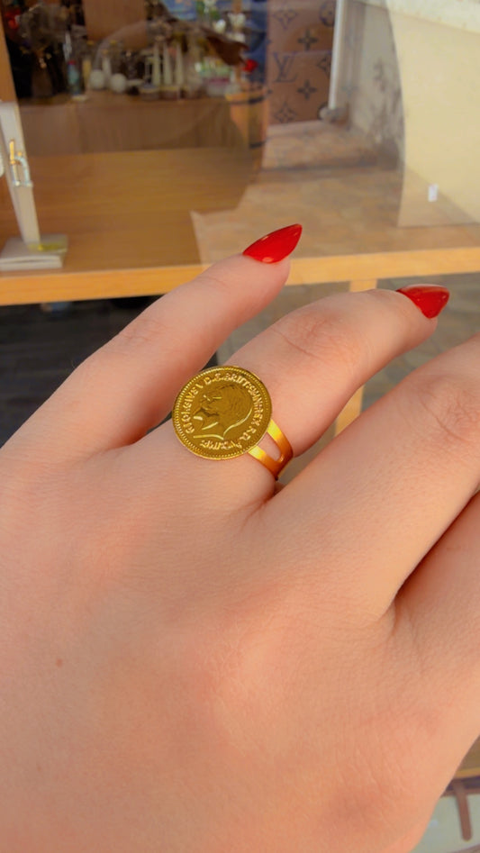 خاتم ليره خفيف بتكبر وبتصغر