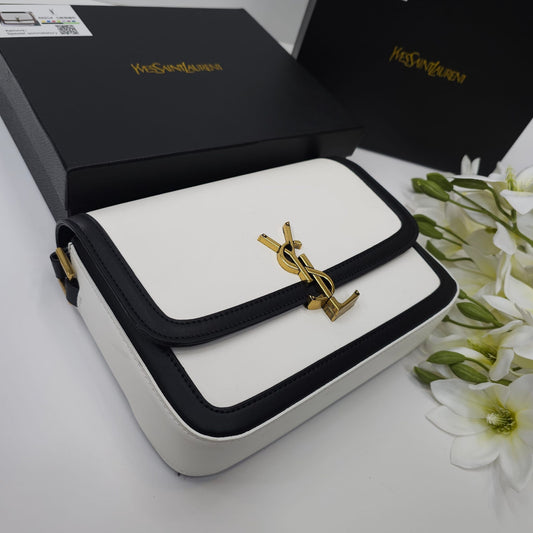 شنطه سان لورين اسود ابيض